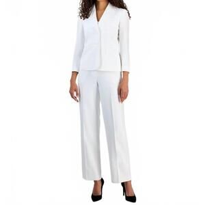 NEW LE SUIT two-button jacket & pant suit set in vanilla ice